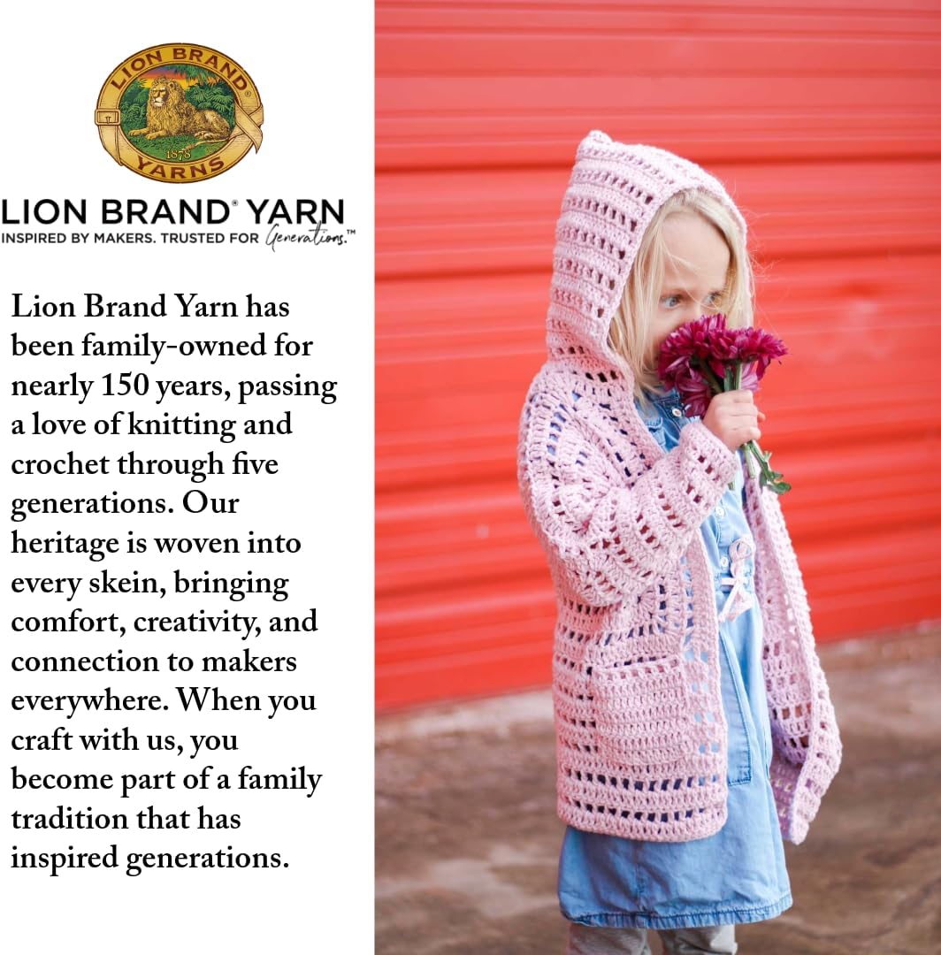 Lion Brand Yarn Feels Like Butta Soft Yarn for Crocheting and Knitting. Velvety. 1-Pack. Dusty Blue - Image 8